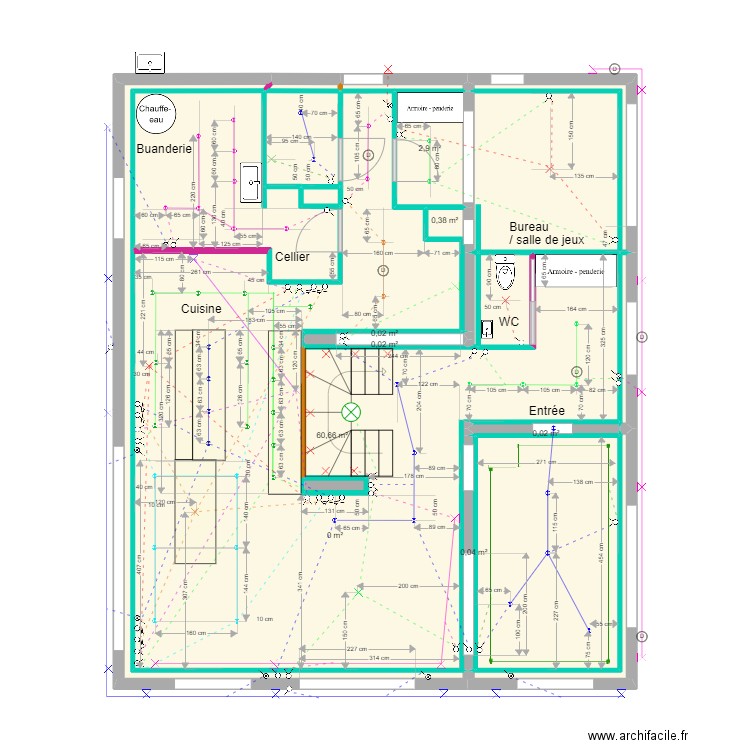 Ayes placo final - Elec. Plan de 41 pièces et 197 m2