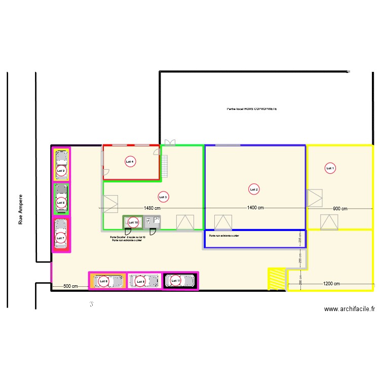 hangard rdc. Plan de 15 pièces et 924 m2