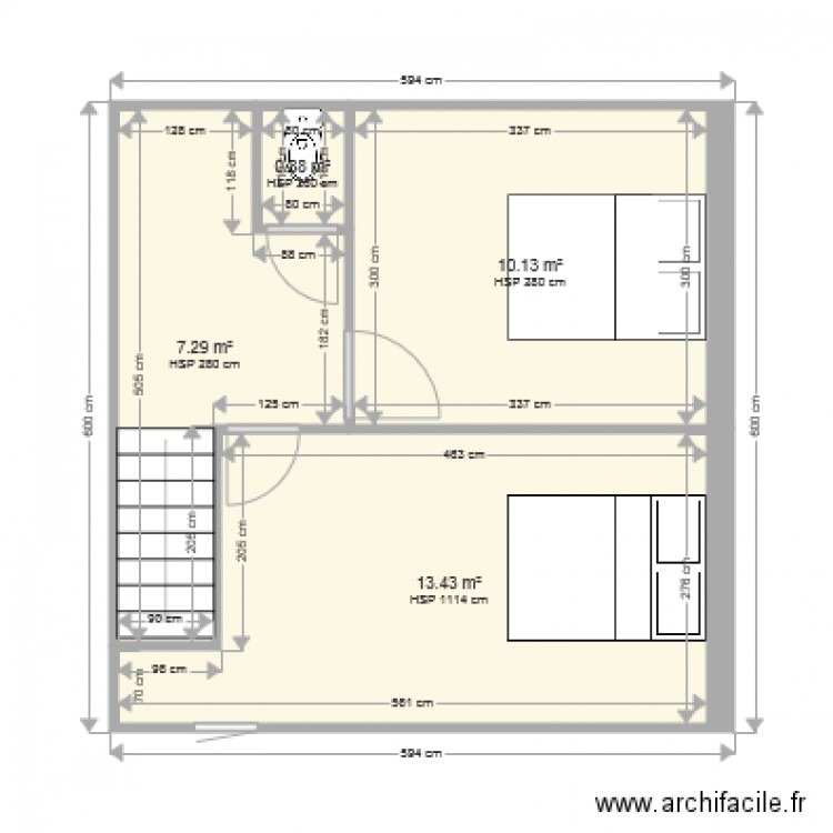 2eme haut duplex gauche. Plan de 0 pièce et 0 m2