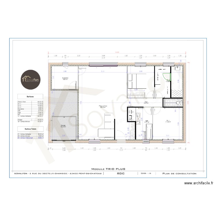 PLAN MANU POUR YANN . Plan de 0 pièce et 0 m2