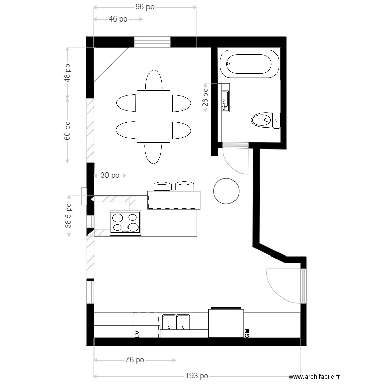 maillot 1. Plan de 0 pièce et 0 m2