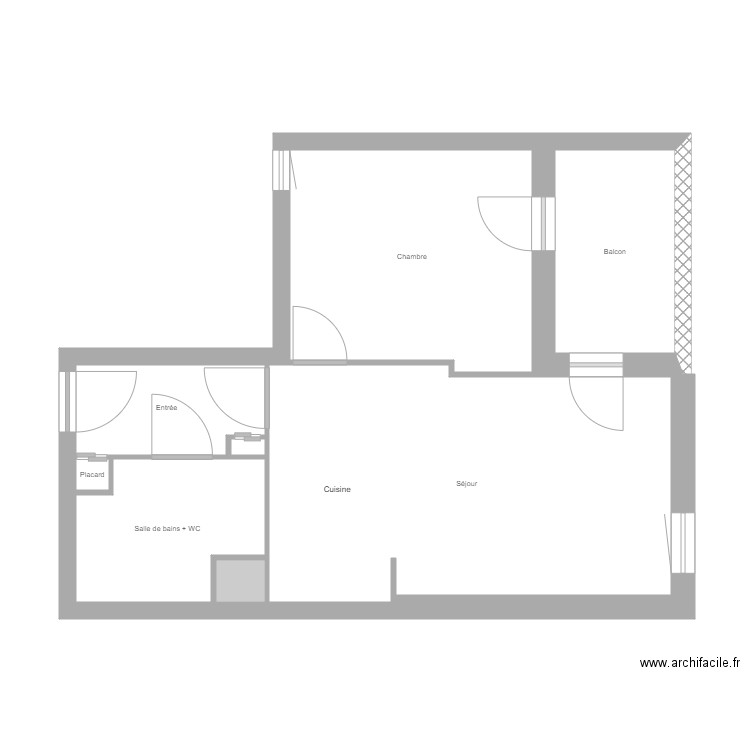 fitoussi. Plan de 8 pièces et 46 m2