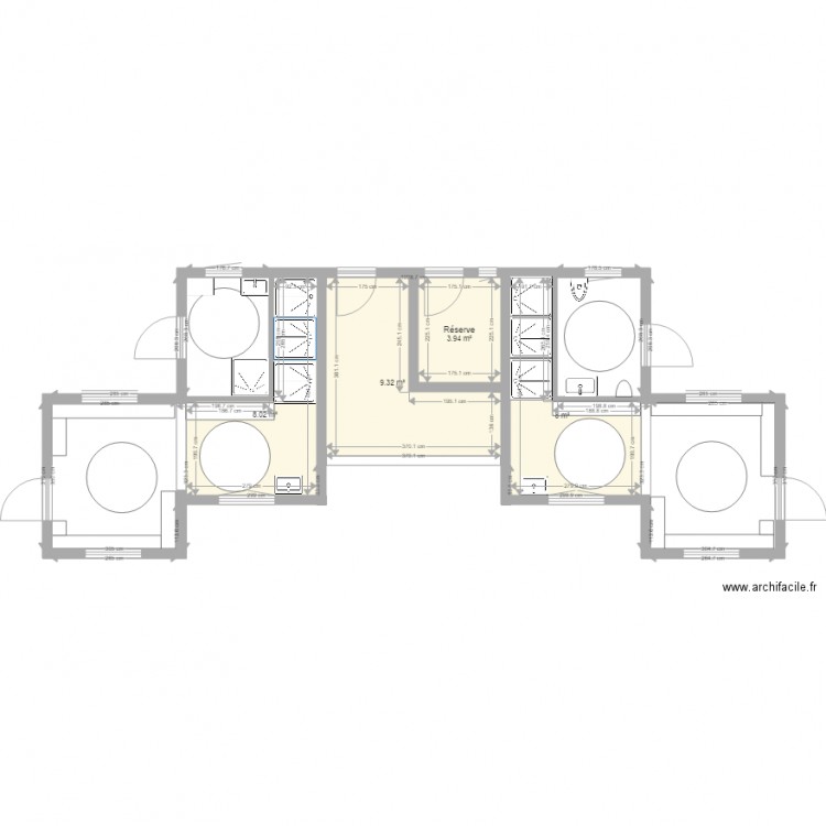 Vestiaires sanitaires terrain 22 11 16 ext 20m2. Plan de 0 pièce et 0 m2