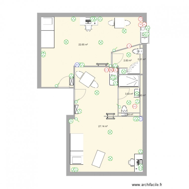 76 Combles. Plan de 0 pièce et 0 m2