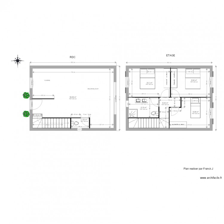 MAISON 800X600 A ETAGE. Plan de 0 pièce et 0 m2