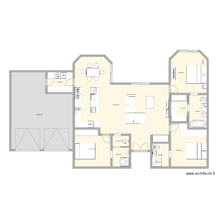 MAISON 3. Plan de 0 pièce et 0 m2