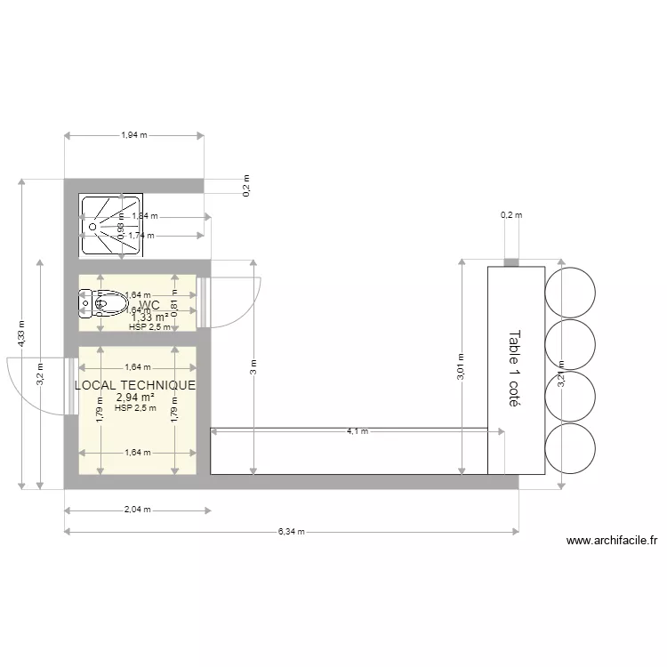 POOL HOUSE GRAEME. Plan de 