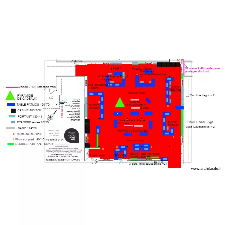 C&egrave;dre. Plan de 