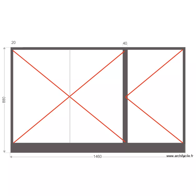 s&egrave;vres placard cuisine 3 portes. Plan de 