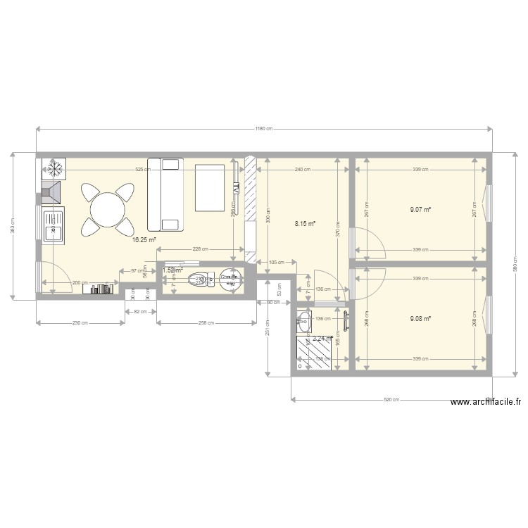 Appartement La marcouse RDC Version 2 du 09 02 2020. Plan de 0 pièce et 0 m2