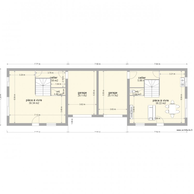 maison rdc. Plan de 0 pièce et 0 m2