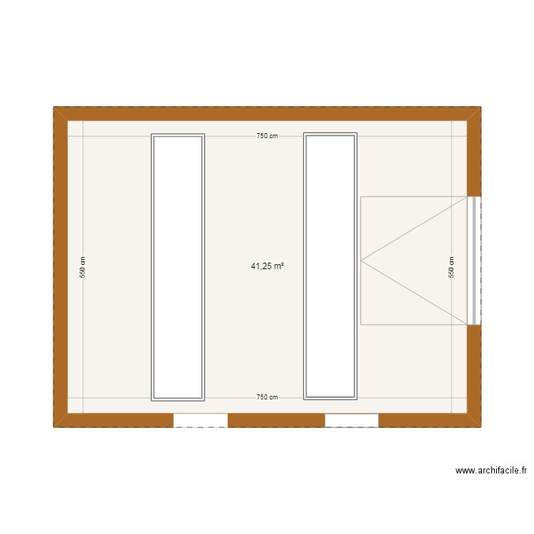 GARAGE. Plan de 1 pièce et 41 m2