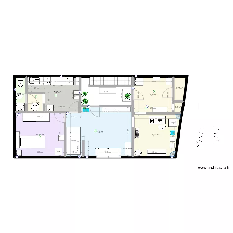 Nouvel am&eacute;nagement. Plan de 