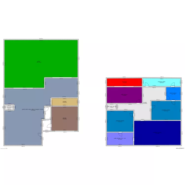 maison n&deg;1 double &eacute;tage. Plan de 