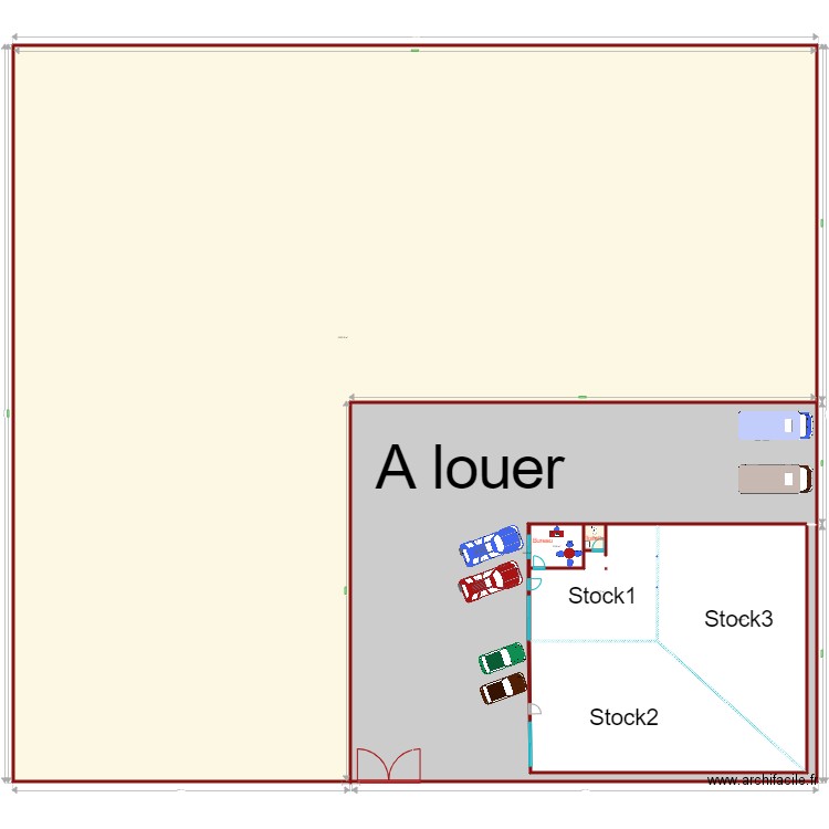 espace loue. Plan de 7 pièces et -592 m2