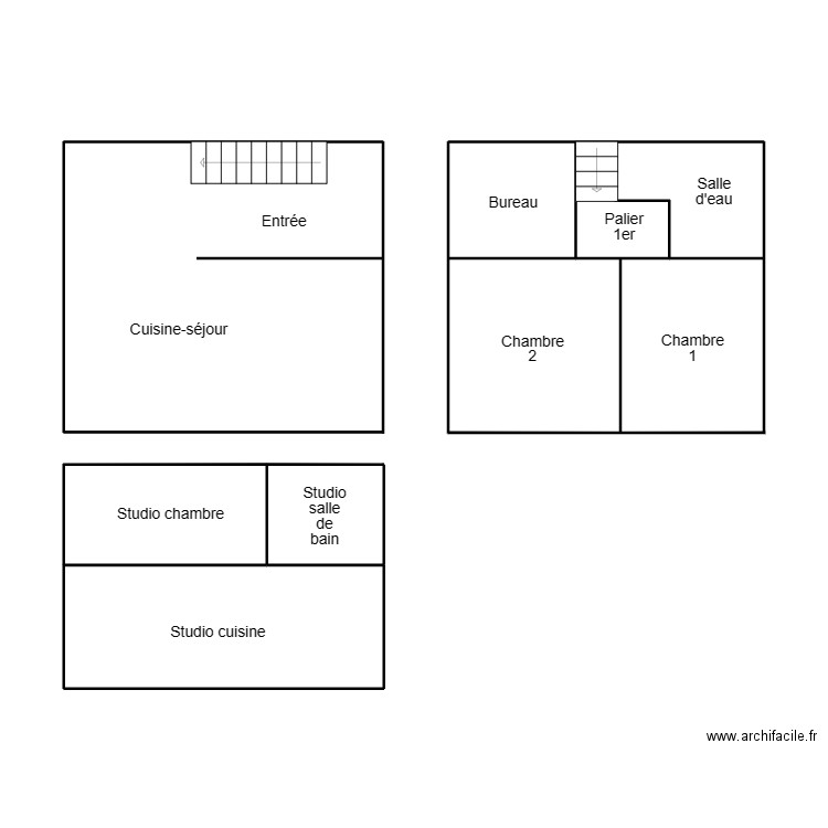 QUIMPER HERLEDAN GUENGAT. Plan de 5 pièces et 31 m2