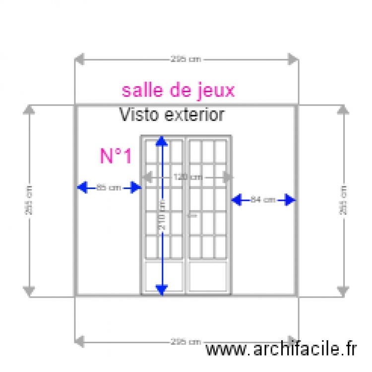 salle de jeux croisillons. Plan de 0 pièce et 0 m2