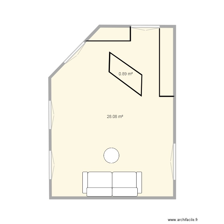 appart D. Plan de 0 pièce et 0 m2