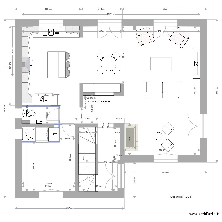 PUB RDC et etage P7. Plan de 0 pièce et 0 m2