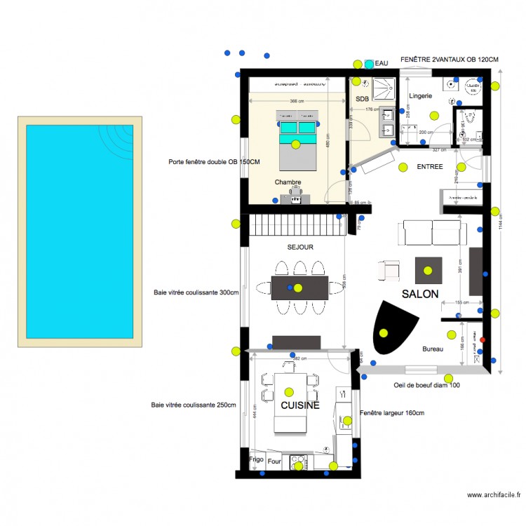 PLAN RDC final intérieur. Plan de 0 pièce et 0 m2