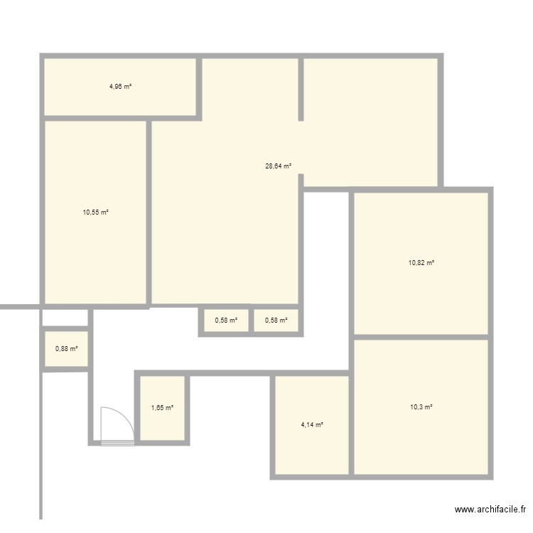 Appartement Patural. Plan de 10 pièces et 73 m2