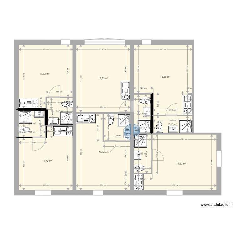 plans rdc bron amor. Plan de 11 pièces et 94 m2