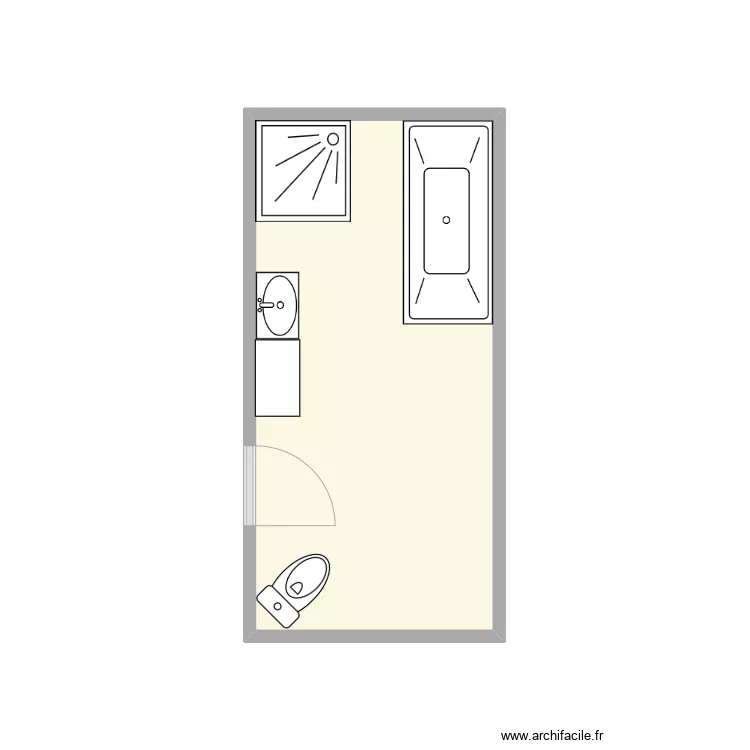 PICARD SDB existant. Plan de 