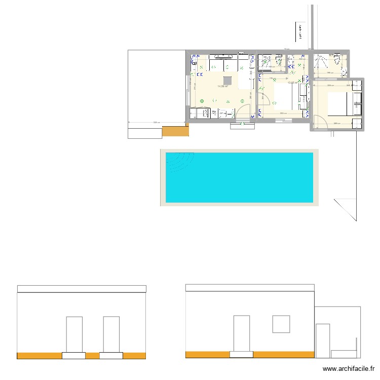 poolhouse. Plan de 0 pièce et 0 m2 poolhouse. Plan de 0 pièce et 0 m2