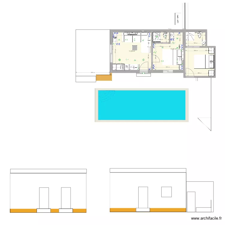 poolhouse. Plan de 