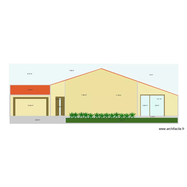 FACADE OUEST. Plan de 