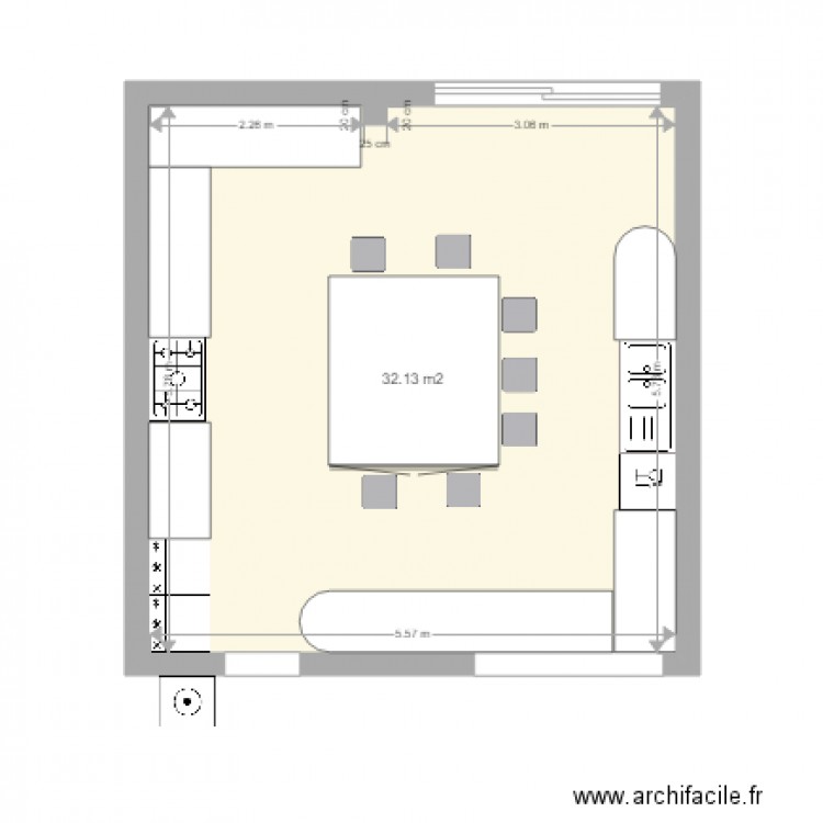 cuisine. Plan de 0 pièce et 0 m2