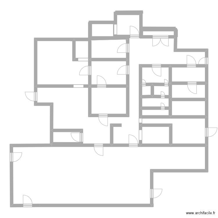 Plan cuisine Korian. Plan de 20 pièces et 147 m2