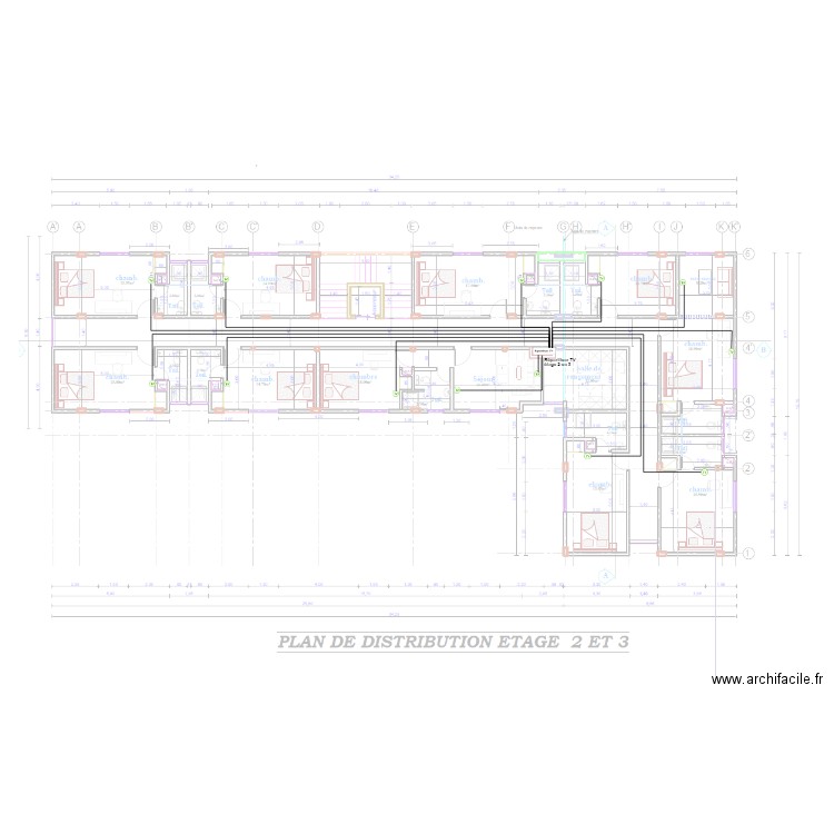 TV Etage 2 et 3 HOTEL TAZ KRIBI. Plan de 0 pièce et 0 m2