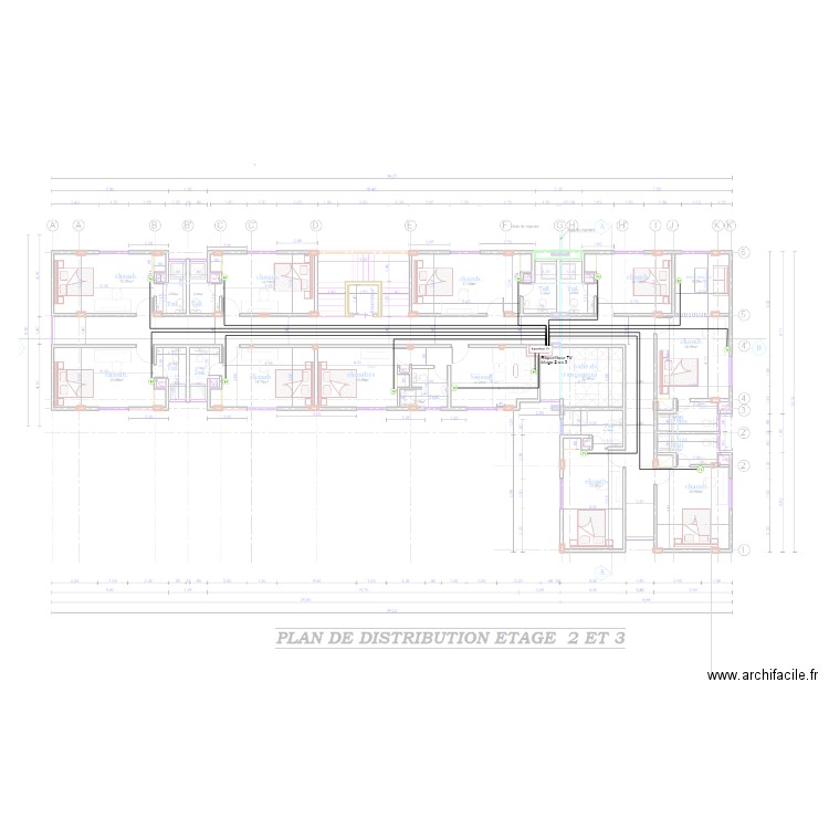 TV Etage 2 et 3 HOTEL TAZ KRIBI. Plan de 0 pièce et 0 m2