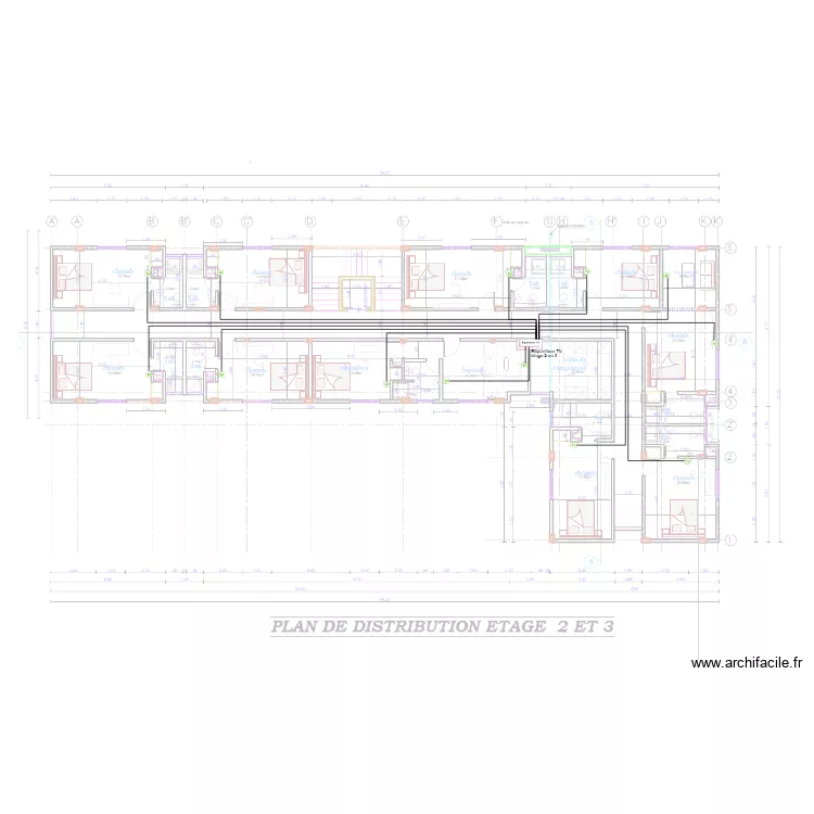 TV Etage 2 et 3 HOTEL TAZ KRIBI. Plan de 0 pièce et 0 m2
