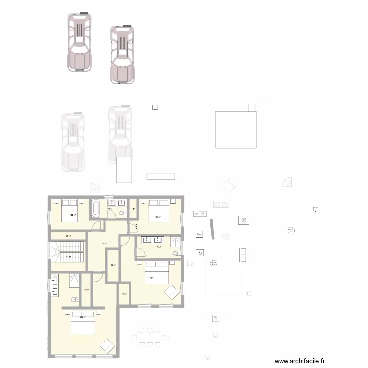 grange 2 blanche. Plan de 