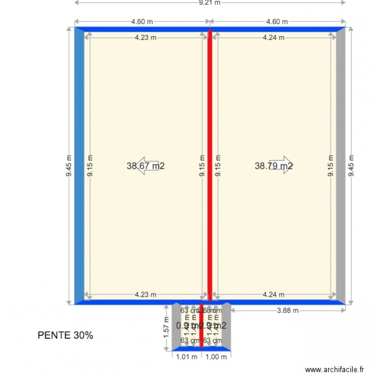 Mourier toiture. Plan de 0 pièce et 0 m2