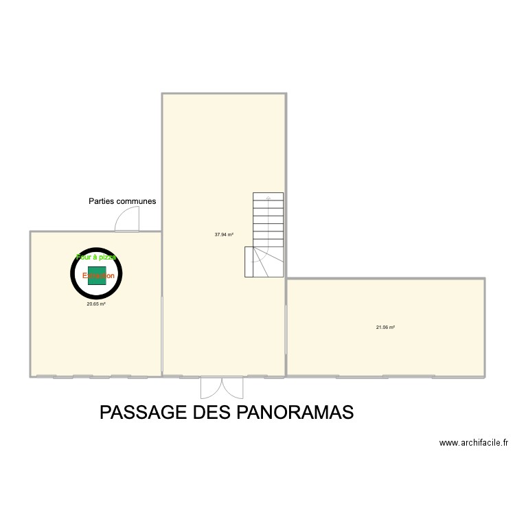 pizzeria Bisou. Plan de 0 pièce et 0 m2