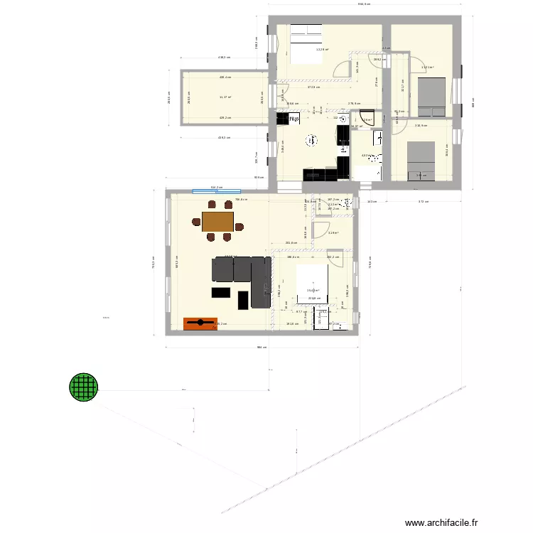 MAISON agrandissement. Plan de MAISON agrandissement. Plan de