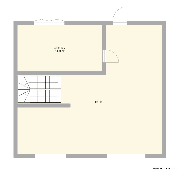 Jaru chambre 16 m2. Plan de 0 pièce et 0 m2