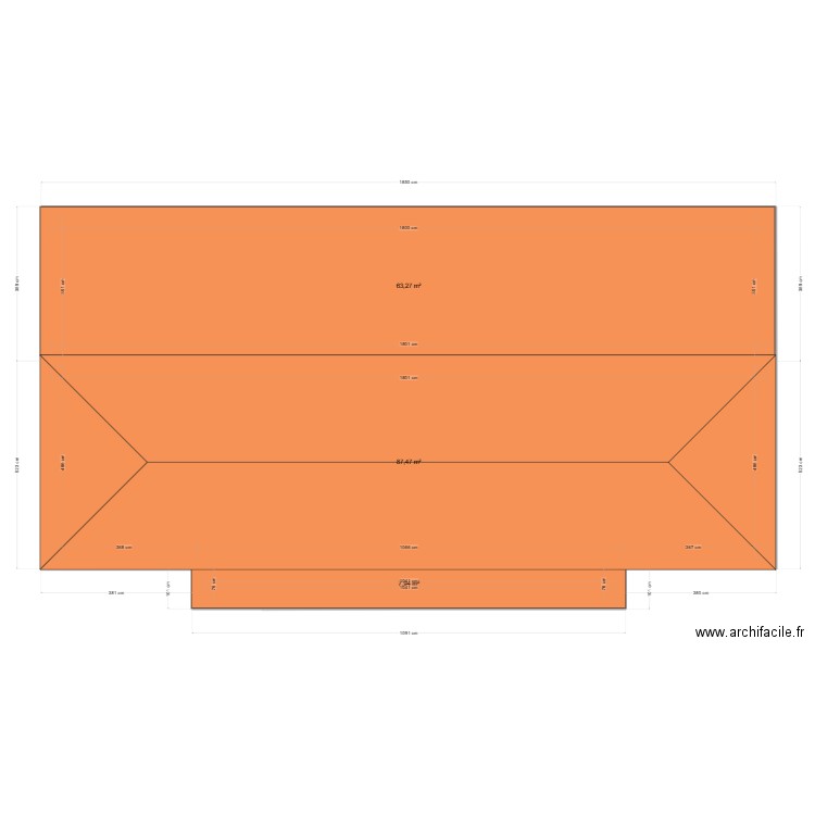 toiture.. Plan de 6 pièces et 231 m2