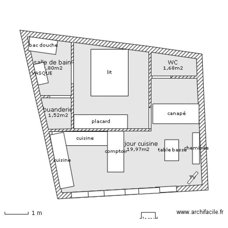 BONNAC. Plan de 0 pièce et 0 m2