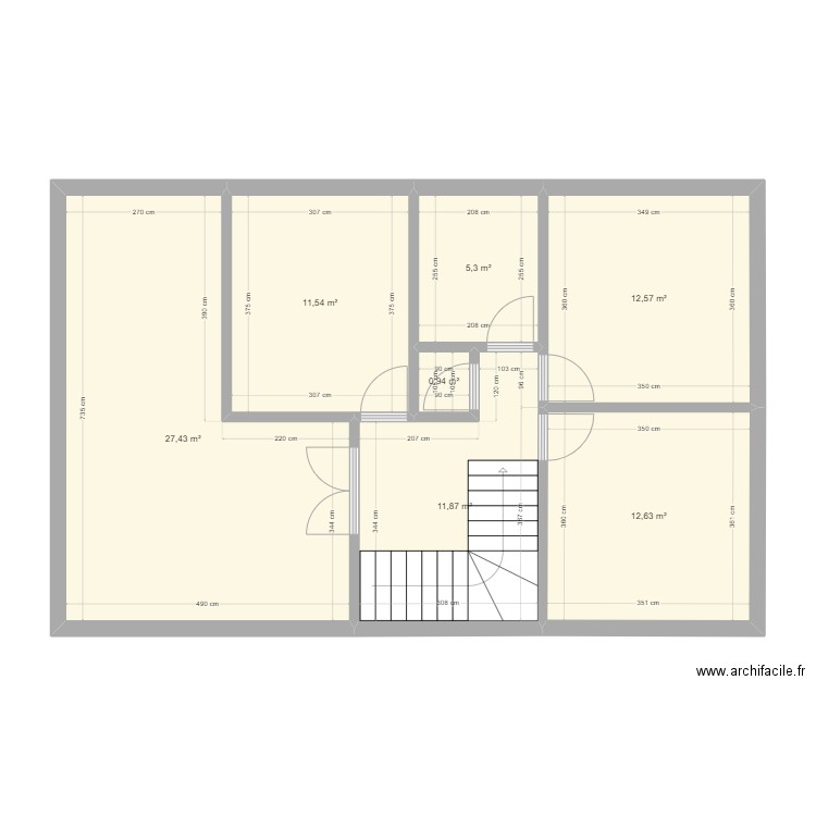 16 Jonquilles. Plan de 7 pièces et 82 m2