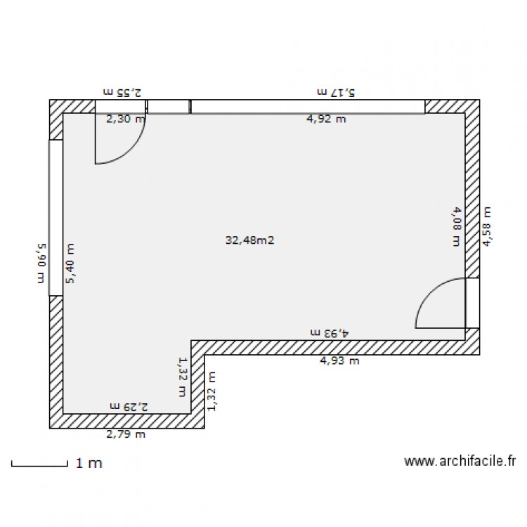 ancien bureau. Plan de 0 pièce et 0 m2