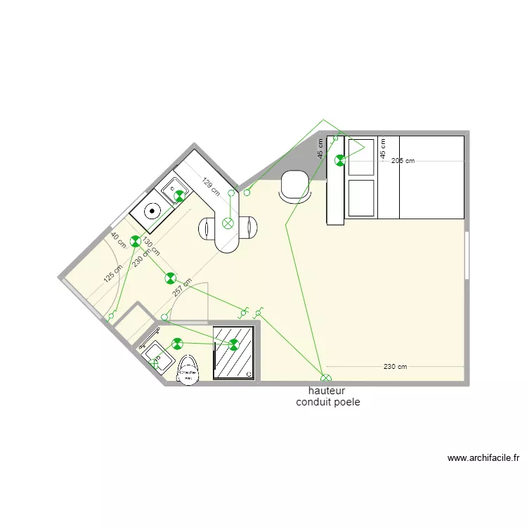 VAUTHIER plan &eacute;clairage. Plan de 