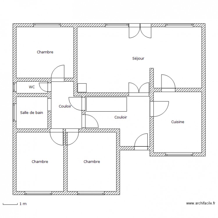 Plan Maison RDC sans couleur. Plan de 0 pièce et 0 m2