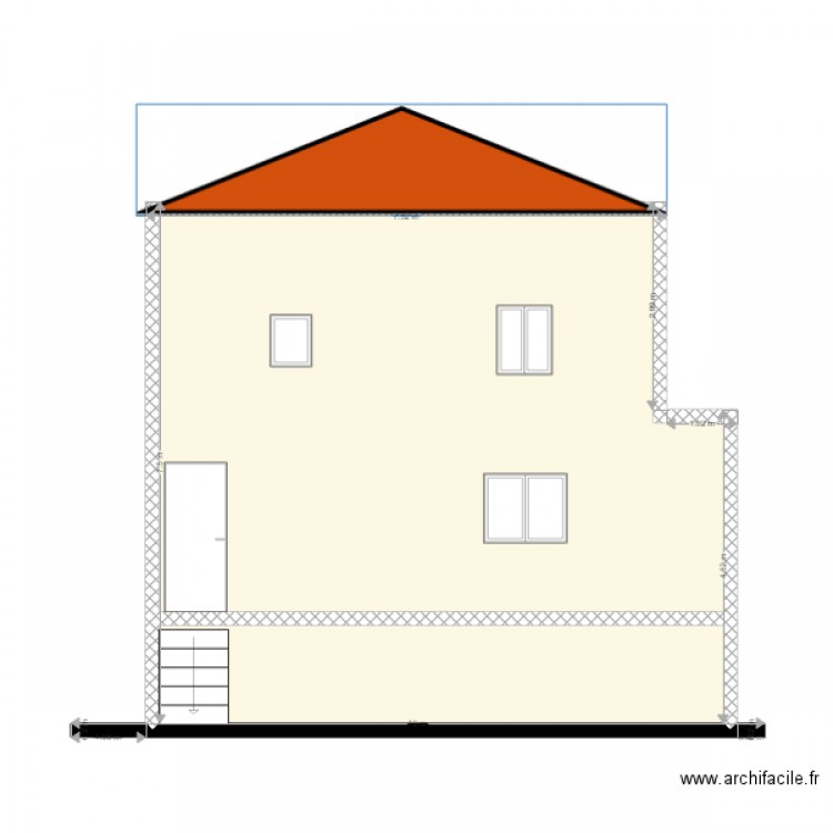 Boube Plan de Façade Nord . Plan de 0 pièce et 0 m2