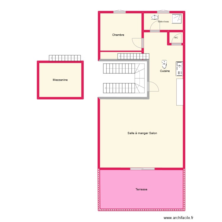 ruiz 1 et 2. Plan de 6 pièces et 106 m2