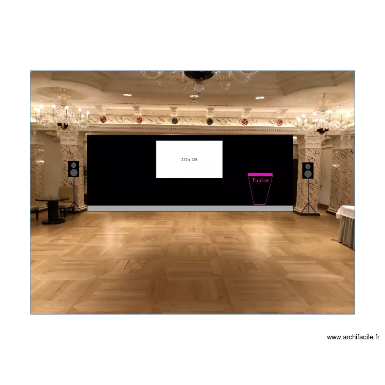 Vue de face SWM moyen &eacute;cran. Plan de 