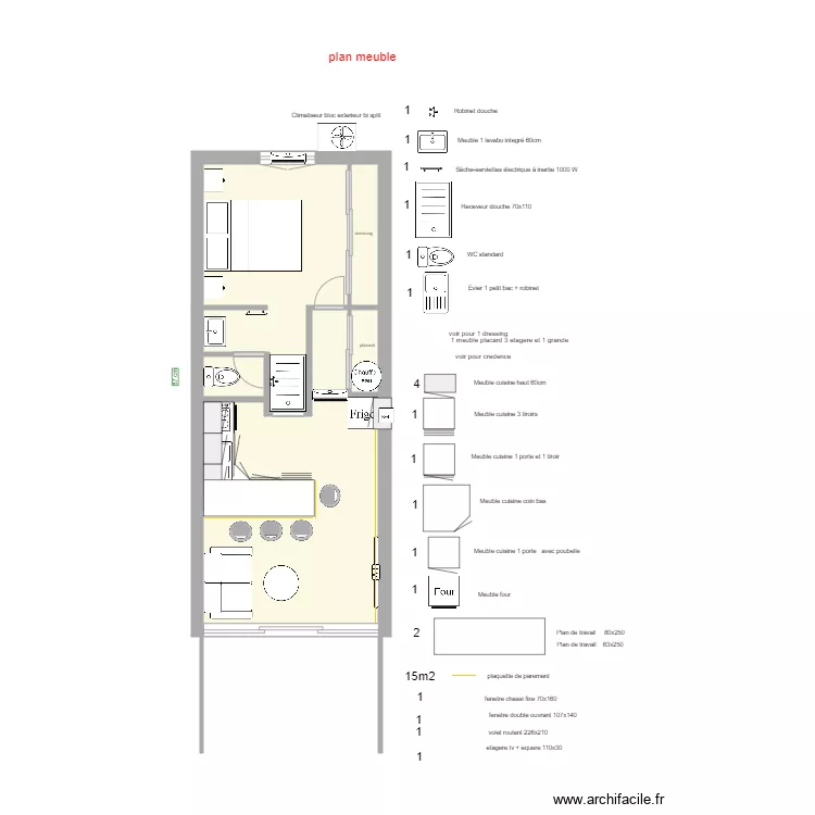 appart cap meuble. Plan de 